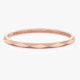 14k Gold Textured Bangle, Gana