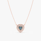 London Blue Topaz Heart Necklace, Sorielle