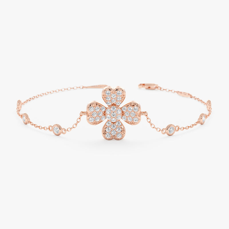 Clover Bracelet, Lab Grown Diamond Clover, Lirael