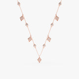 Diamond Kite Charm Necklace, Adalee
