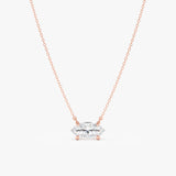 1ct East-West Marquise Lab Diamond Necklace, Zanurelle