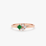 rose gold minimalistic design stacking ring