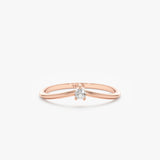 rose gold curved ring