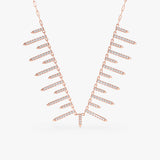 Lab Grown Diamond Spike Necklace, Serenique