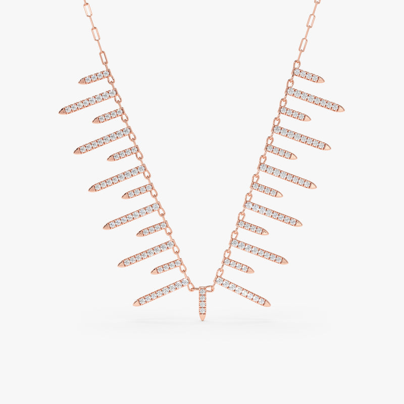 Lab Grown Diamond Spike Necklace, Serenique