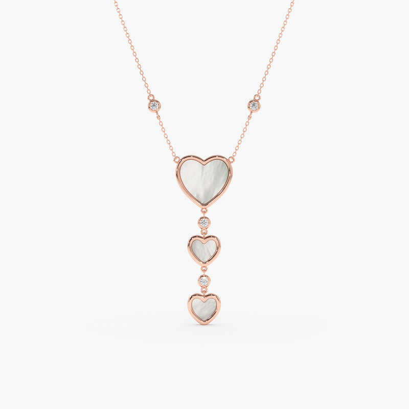 Mother of Pearl Heart Necklace, Velantra