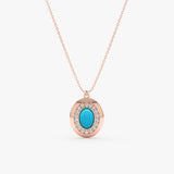 Oval Turquoise Gemstone Necklace, Ysoltine