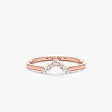 rose gold nesting ring with white diamonds