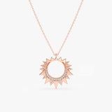 Diamond Sunburst Necklace, Nyssira