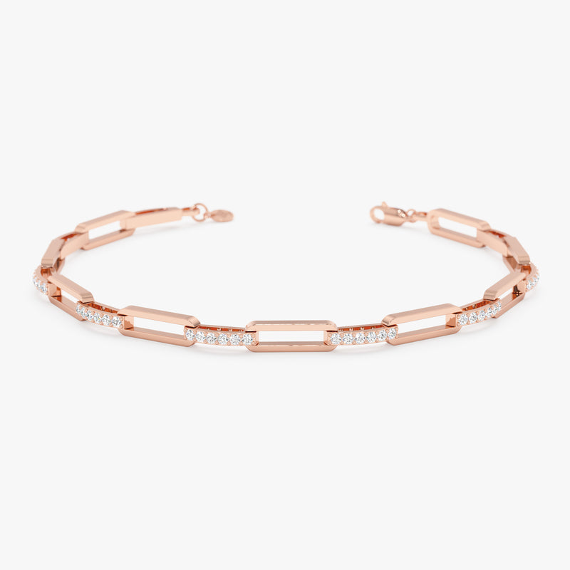 Pave Link Station Bracelet, Evara