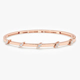 Gold Bangle with Diamond Accents, Mireille