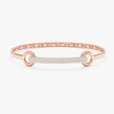 Interlocking Circle and Bar Bangle, Lab Grown Pave Diamonds, Marzanna