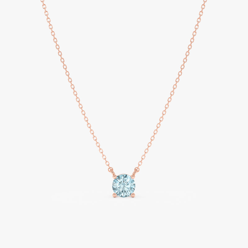 Natural Aquamarine Necklace, Eyla