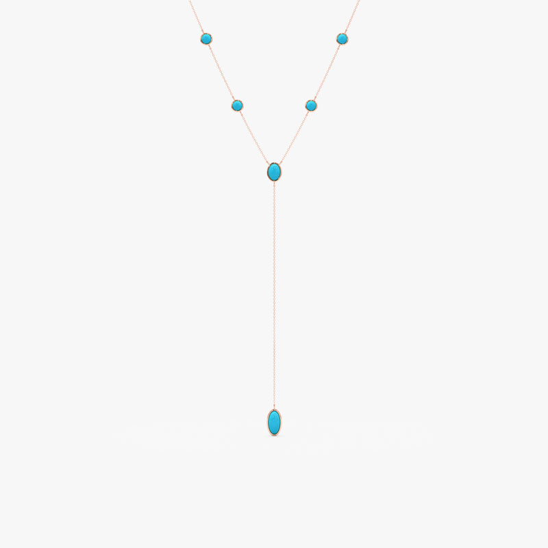 Turquoise Lariat Necklace, Aralyn