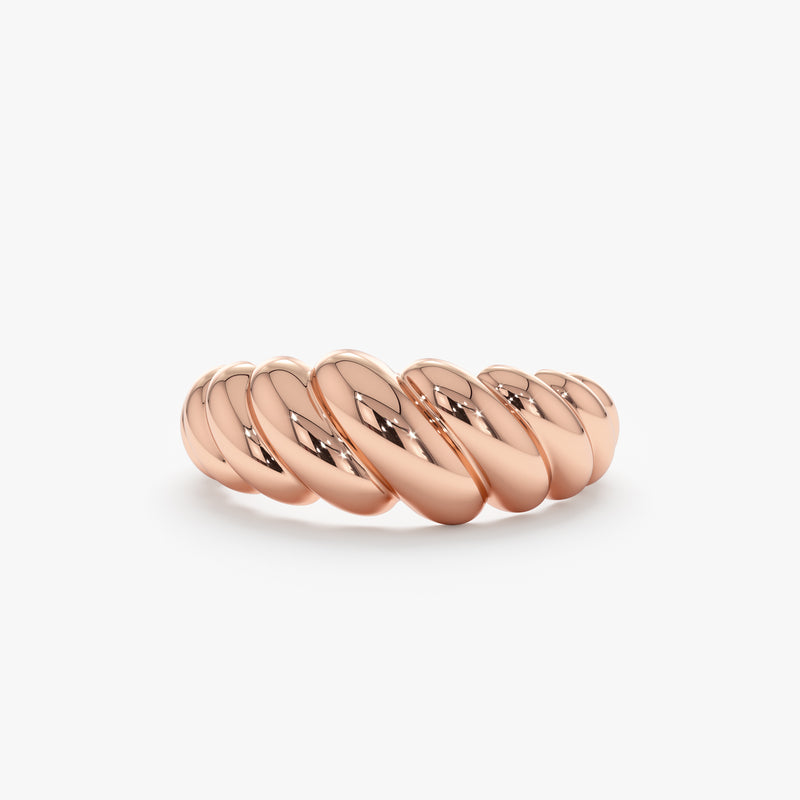 rose gold bubble ring