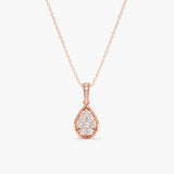 Rose Gold Pear Shape Necklace