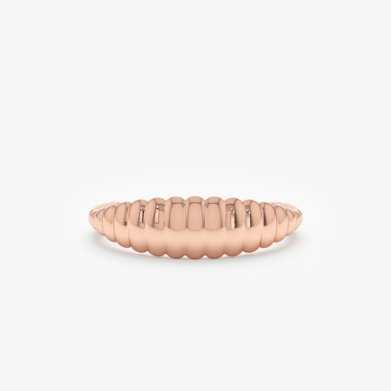 rose gold croissant shape band
