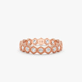14k rose gold full eternity ring 