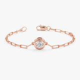 Lab Grown Diamond Paperclip Bracelet, Elarith