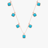 Turquoise Station Necklace, Evolet