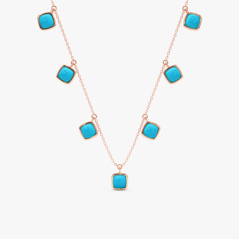 Turquoise Station Necklace, Evolet