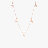 Lightning bolt necklace, gold, statement jewelry.