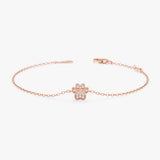 Natural Diamond Dog Paw Bracelet, Puppy