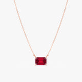 Octagon Ruby Necklace, Lexa