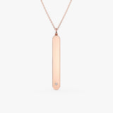 Rose Gold Personalized Diamond Necklace