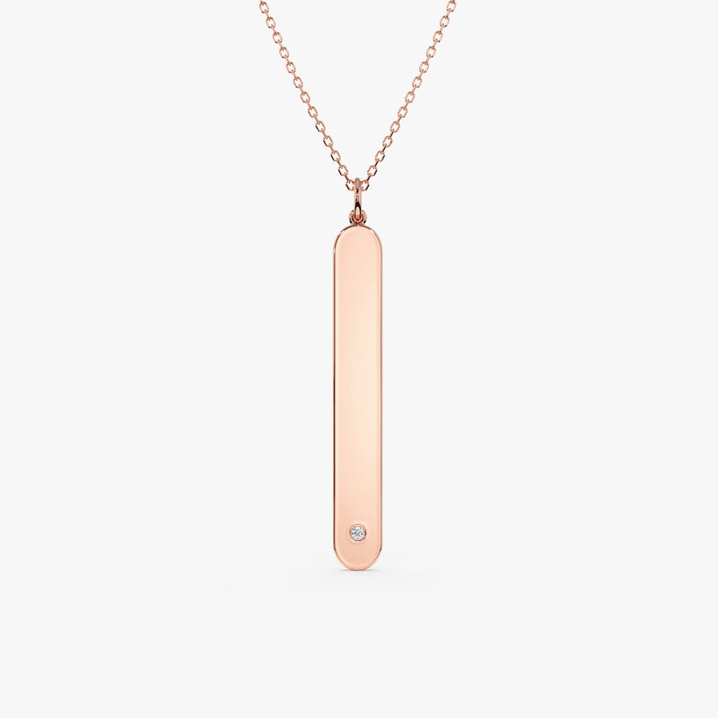 Rose Gold Personalized Diamond Necklace