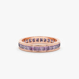 petite rose gold full eternity band