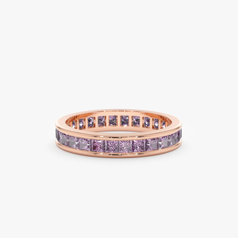petite rose gold full eternity band