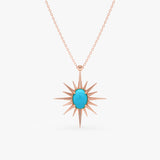 Turquoise Sunburst Pendant, Talitha