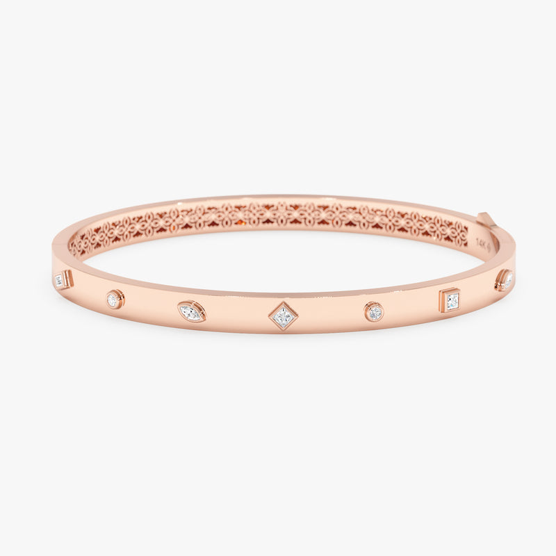 Mix Shape Diamond Bangle, Fiora