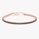 Black Diamond Tennis Bracelet, Serelina
