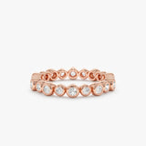 rose gold diamond eternity band