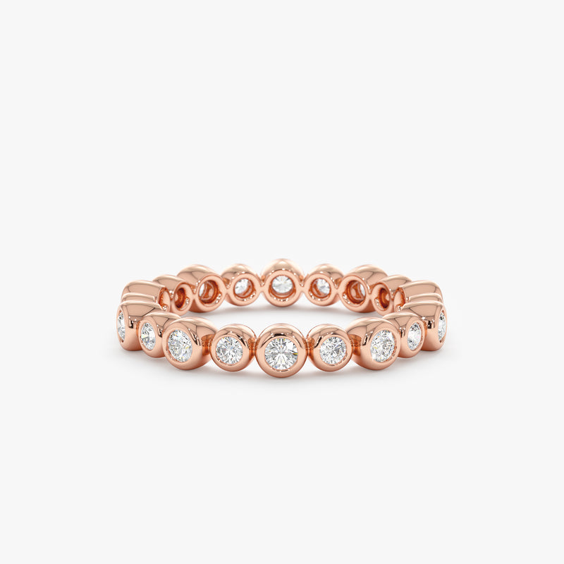rose gold diamond eternity band
