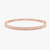 Lab Grown Baguette and Round Diamond Bangle, Vaila