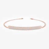 Lab Grown Pave Bar Bracelet, Mireya