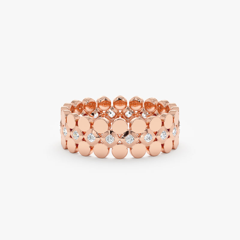 rose gold full eternity wedding ring