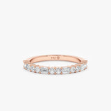 rose gold natural diamond ring