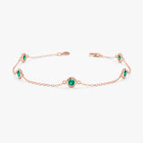 rose gold may birthstone bracelet 