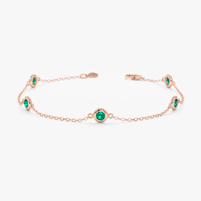 rose gold may birthstone bracelet 