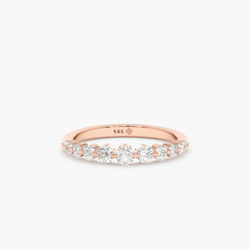 handmade rose gold april birthstone diamond ring