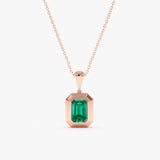 Emerald Octagon Pendant, Aureva
