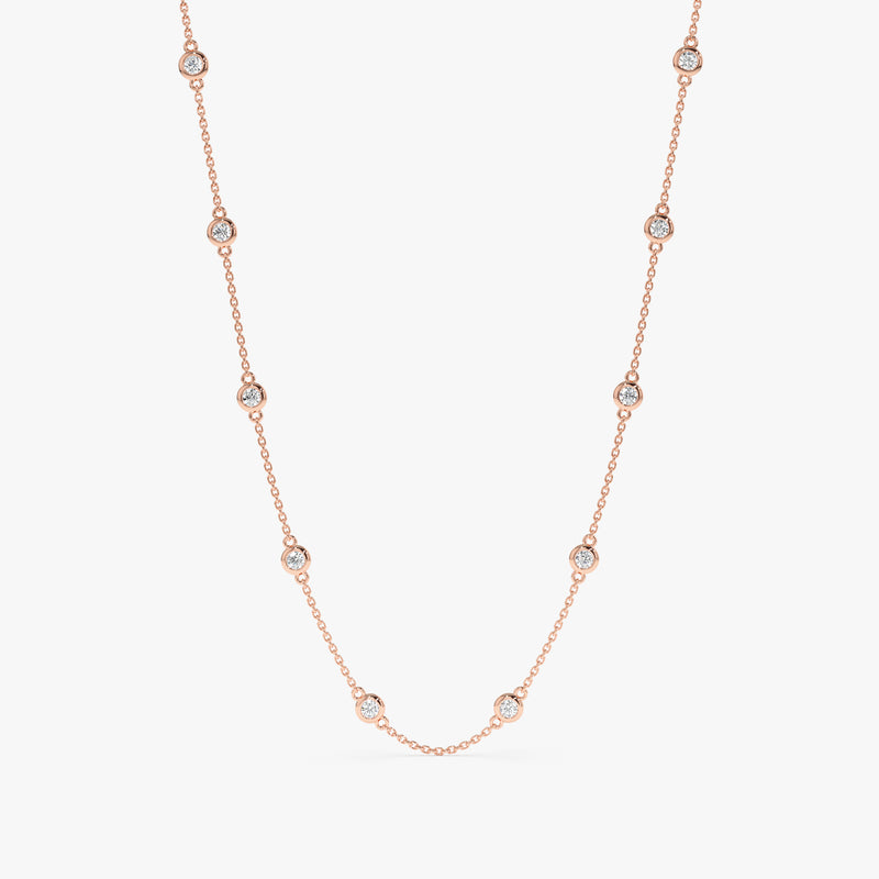 rose gold handmade neckace