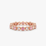 rose gold pink gemstone full eternity