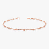 Solid Gold Bamboo Link Bracelet, Arianwen