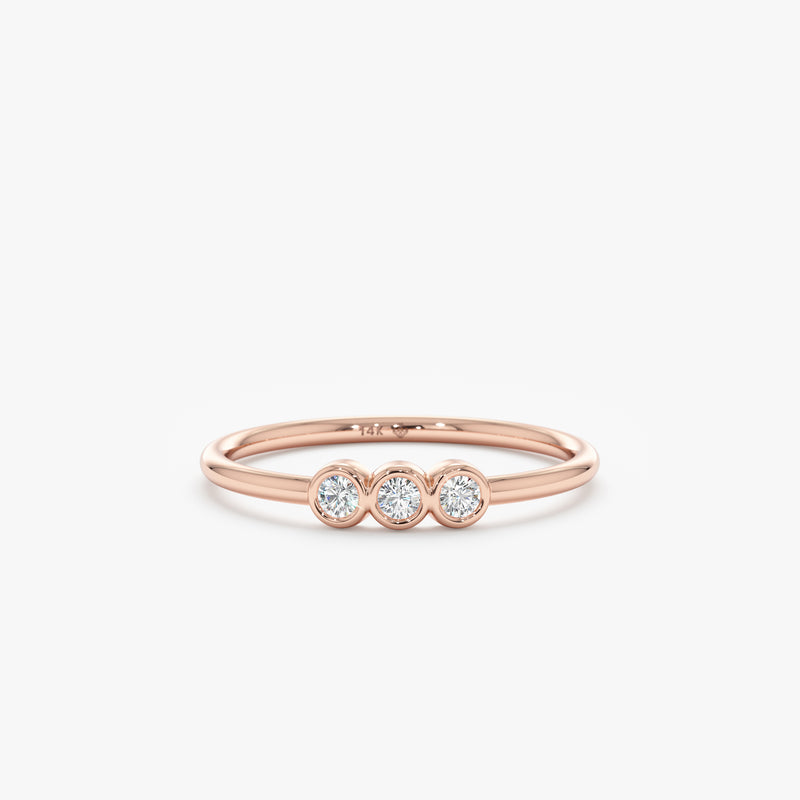 solid rose gold stacking ring