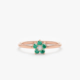 rose gold may birthstone ring